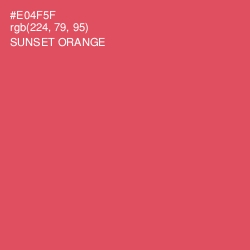 #E04F5F - Sunset Orange Color Image